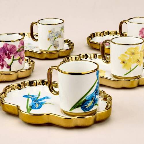 Acar Flowers 6-Piece Coffee Cup Set - Assorted - 90 ml - 3