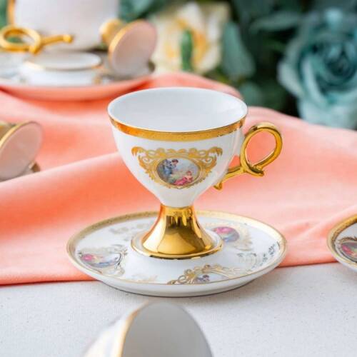 طقم أكواب قهوة أكار روزانا، 6 قطع - ملون - 90 مل - 1