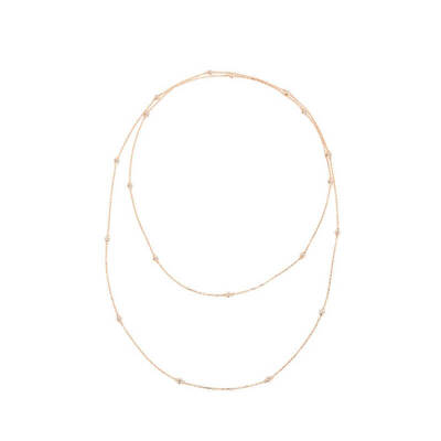 قلادة فضية من حجر الزركون مزدوجة ملفوفة - 1