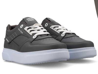 حذاء جاك ليون X-30 للرجال مصنوع من الجلد - دخاني/أبيض - 2