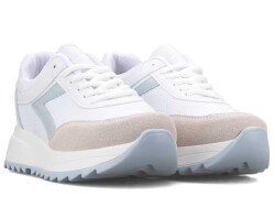 حذاء رياضي ماركو لوبر 1603 جلد للنساء - أبيض/أزرق - 2