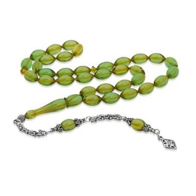 مسبحة عنبرية شرابة فضية - 1