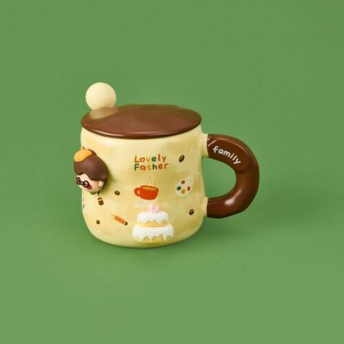 Arow Figurine Mug with Spoon and Lid - Assorted - 250 ml - 1