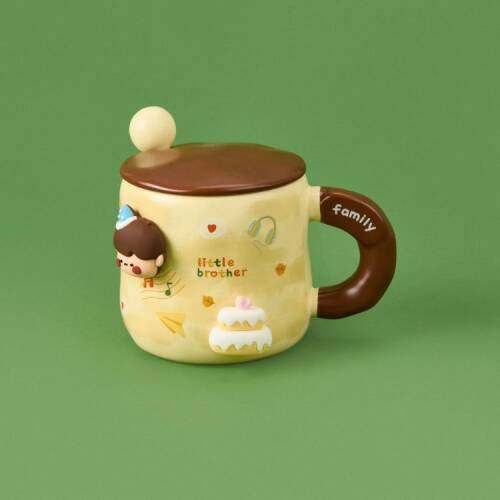 Arow Figurine Mug with Spoon and Lid - Assorted - 250 ml - 2