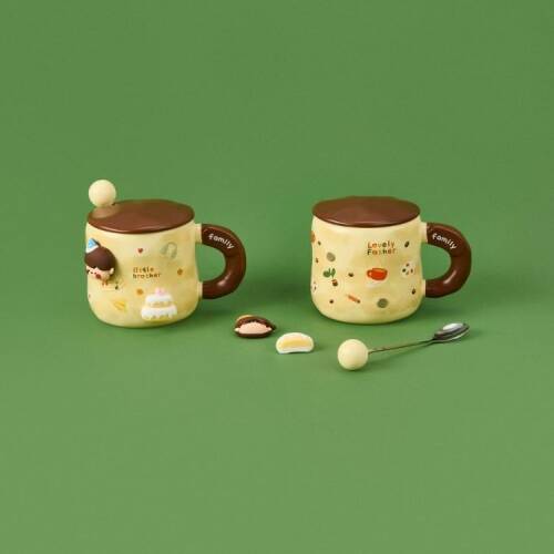 Arow Figurine Mug with Spoon and Lid - Assorted - 250 ml - 4