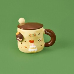 Arow Figurine Mug with Spoon and Lid - Assorted - 250 ml - Vip Living