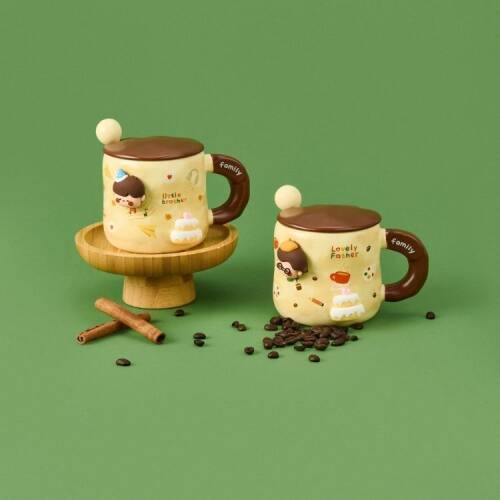 Arow Figurine Mug with Spoon and Lid - Assorted - 250 ml - 3