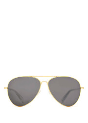 نظارات شمسية Burn 113B ذهبية معدنية للنساء - ملحق لكبار الشخصيات