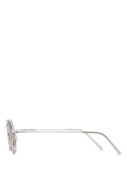 نظارات شمسية داي مون بيضاء بنية معدنية للجنسين - 2