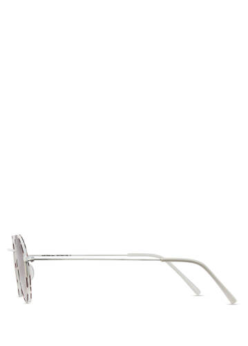 نظارات شمسية داي مون بيضاء بنية معدنية للجنسين - 2