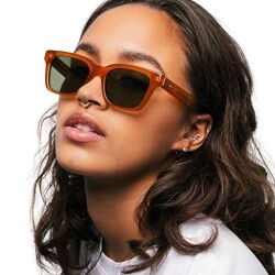 نظارات شمسية للجنسين من دين، مصنوعة من الأخضر - 3