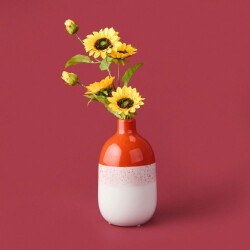 Deco Earthy Hues Vase - Orange - 25 cm - 4