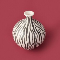 Deco Elegant Curves Vase - Black / White - 28 cm - 4