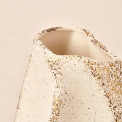 Deco Urthania Vase - Beige / Gold - 32 cm - 4