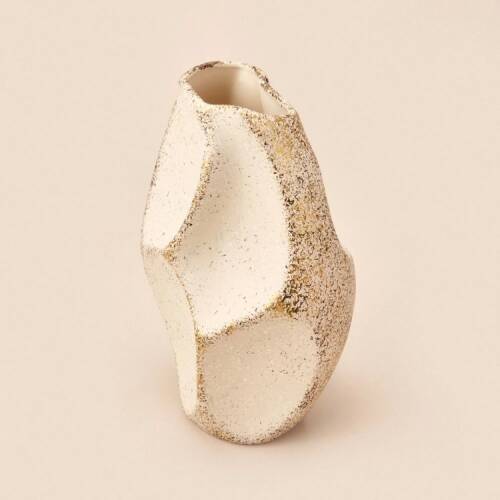 Deco Urthania Vase - Beige / Gold - 32 cm - 3