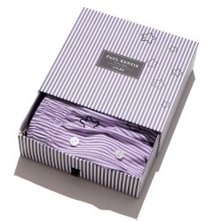 Embroidered Men's Home Shorts - Lilac - 2