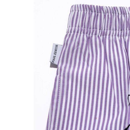 Embroidered Men's Home Shorts - Lilac - 3
