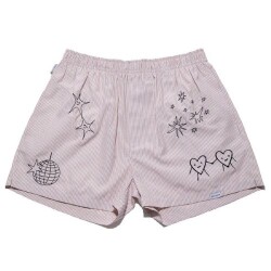 Embroidered Men's Home Shorts - Sandy - Luxury Clothing