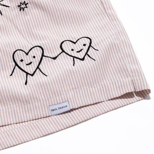 Embroidered Men's Home Shorts - Sandy - 4