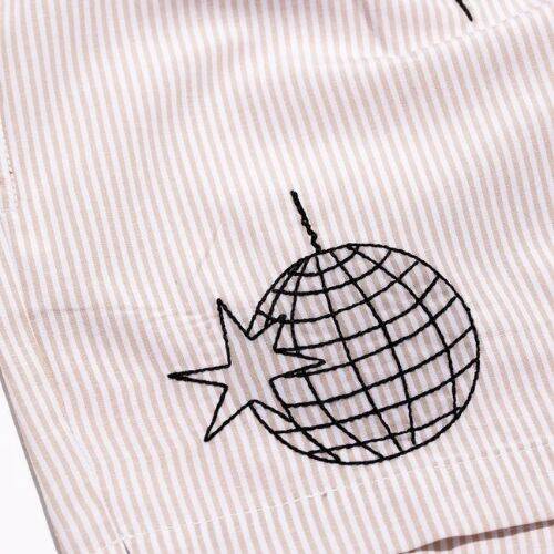 Embroidered Men's Home Shorts - Sandy - 5