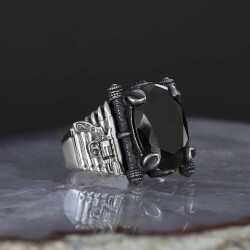 Armed Model Zircon Stone 925 Sterling Silver Men's Ring - Vip Accessory