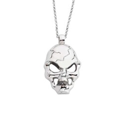 Broken Skull Men's Silver Necklace - Vip Accessory