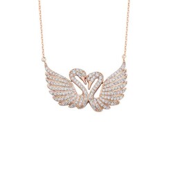 Double Swans Silver Necklace - Vip Accessory