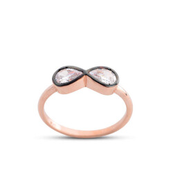 Endless Drop Rose Silver Ring - Vip Accessory