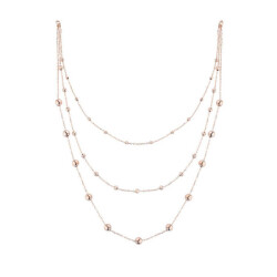 Long Silver Necklace With Rows - Vip Accessory