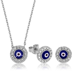Silver Evil Eye Women's Set - Vip Accessory