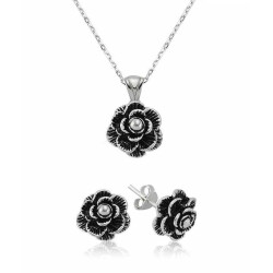 Silver Floral Women's Set - Vip Accessory