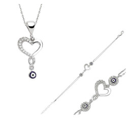 Silver Heart Women's Set - Vip Accessory