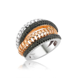 Silver Modern Design Women's Ring - Vip Accessory