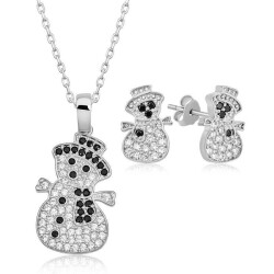 Silver Snowman Women's Set - Vip Accessory