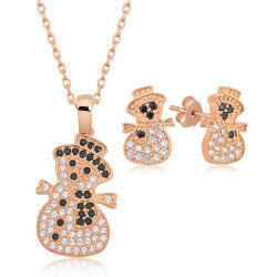 Silver Snowman Women's Set - Vip Accessory