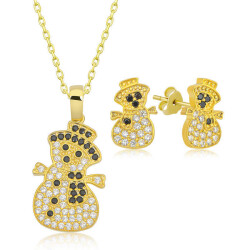 Silver Snowman Women's Set - Vip Accessory