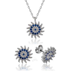 Silver Sunny Evil Eye Women's Set - Vip Accessory