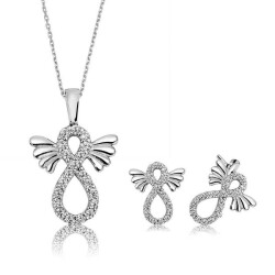 Silver Winged Infinity Women's Set - Vip Accessory