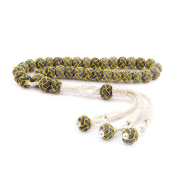 Silver Yellow Black Kazaziye Rosary - Vip Accessory