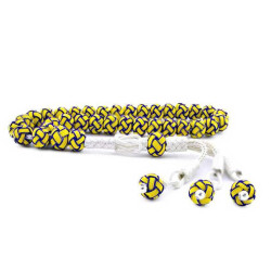 Silver Yellow Navy Blue Trabzon Kazaziye Rosary - Vip Accessory