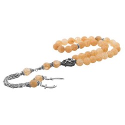 Silver Zulfiqar Tassel Sun Stone Rosary - Vip Accessory