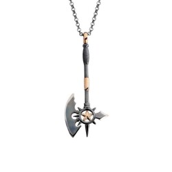 Single Sided Ax Men's Silver Necklace - Vip Accessory