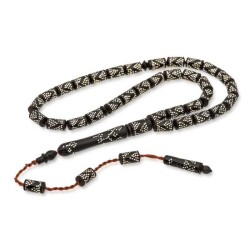 Systematic Silver Embroidered Cut Kuka Prayer Beads - Vip Accessory