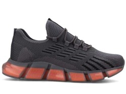 Wickers 2549 Men's Sneakers Knitwear - Smoke/Black/Orange - Luxury Shoes
