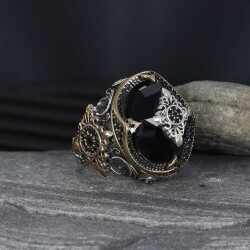 925 Sterling Silver Men's Ring With Zircon Stone - 2