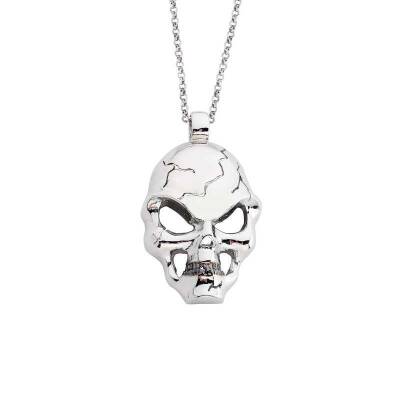 Broken Skull Men's Silver Necklace - 1