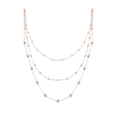 Long Silver Necklace With Rows - 1