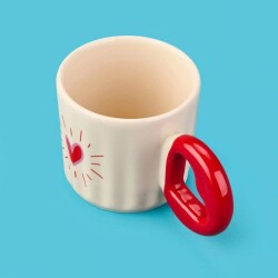 Evidea Kitchen Heart-Shaped 2-Piece Couple Mug Set - Colorful - 270 ml - 3