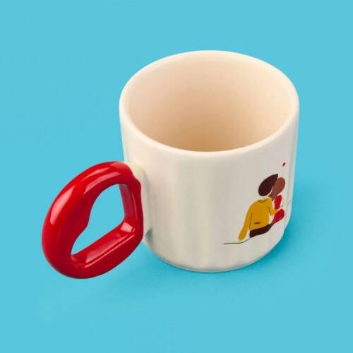 Evidea Kitchen Heart-Shaped 2-Piece Couple Mug Set - Colorful - 270 ml - 4