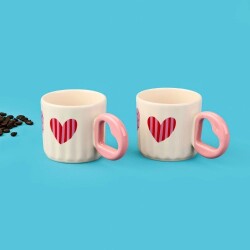 Evidea Kitchen Heart-Shaped 2-Piece Mug Set - Colorful - 270 ml - 2